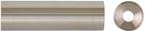 Ramrod tip, 7/16" diameter, nickel silver, concave end, 8-32 thread, 1-1/2" long